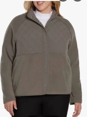 GAP Quilted Fleece Jacket - Brown